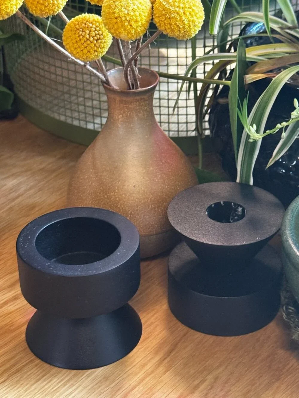 IKEA STOCKHOLM Reversible Candle Holder, Set of 2, Black, 905.905.03